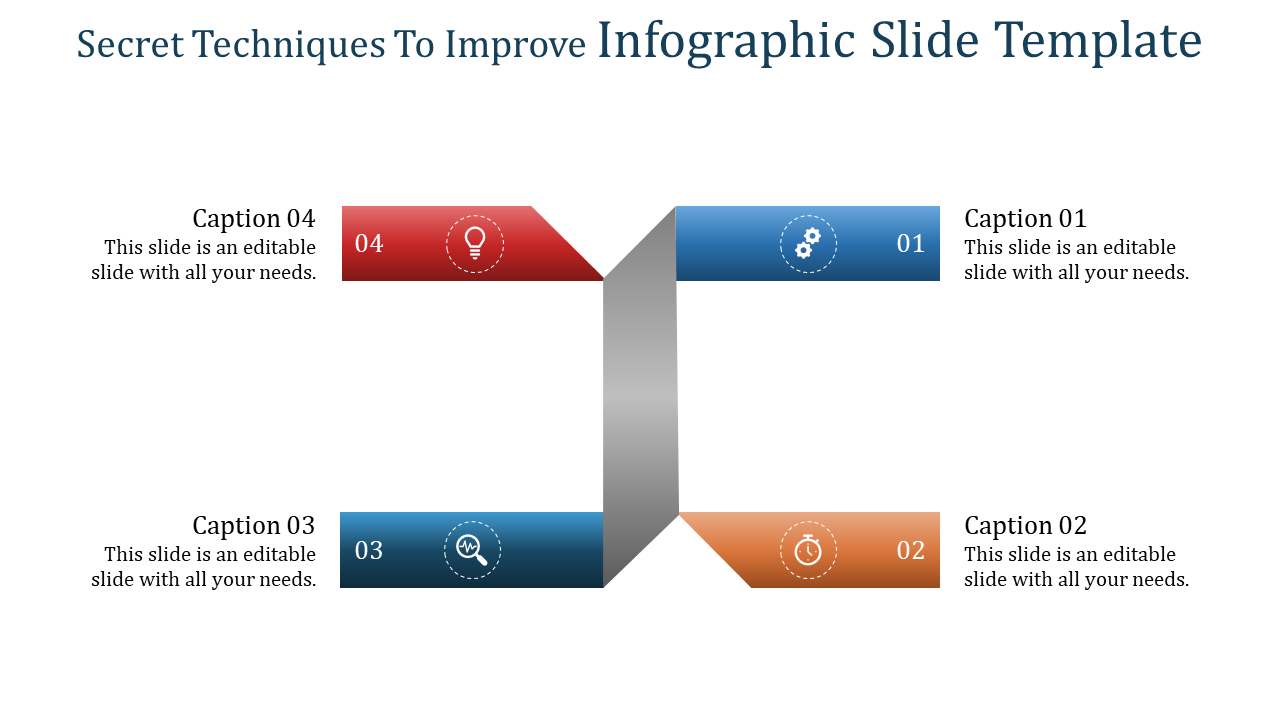 Editable Infographic Slide template for PPT and Google slides-Four Node